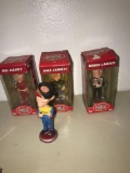 4- Coca-Cola Nascar racing drivers bobbleheads John Andretti-Bill Elliott-Dale Jarrett-Bobby Labonte