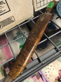 Vintage Hand carved knife made in India wood handle/sheath 13 in blade