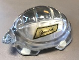 Baccart crystal turtle paperweight figurine 3.35 in L France