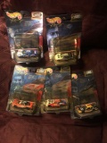 5- HotWheels racing 1/64 scale Nascar stock cars