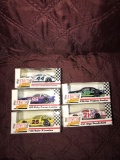 5- racing collectibles 1/64 scale Nascar stock cars