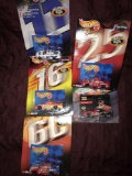 5- HotWheels racing Nascar stock cars 1/64 scale