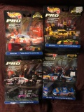 4- HotWheels pro racing 1/64 scale pit crews Matt Hutter-Kyle Petty-Jeff Burton-Ernie Irvan