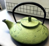 Dragon Fly Iron green teapot made in japan