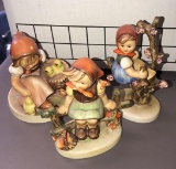3- vintage Hummel Globel figurines just resting-Duck girl
