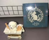 2- Lenox ornament- treasures wagon of surprise