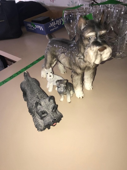 4- dog figurines