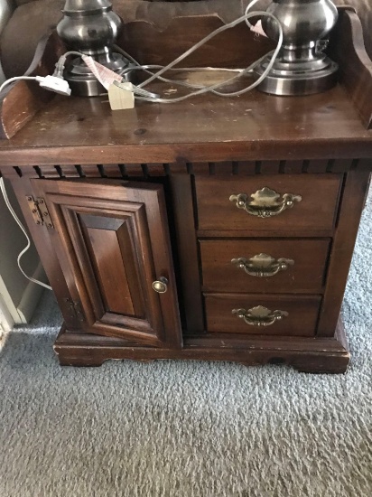 lamp table with 3- drawers 25 in x 17 in 21 in high