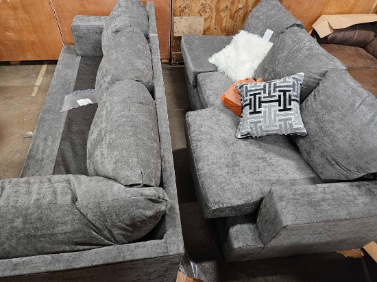 sectional couch missing one section and cushions