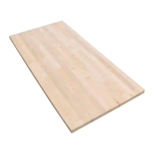 Birch, 10 feet x 25 inches.Butcher block countertop.