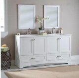 white double sink vanity Must Bring Help to Load Come to preview