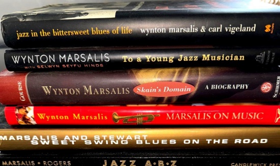 six Winton Marsalis autographed books