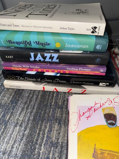 eight autographed jazz books