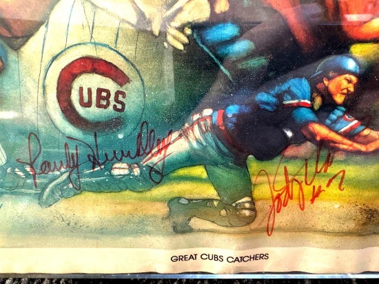Great Cubs catchers picture with two autographs