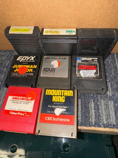 lot of eight Atari, 400/800 1983 Cartridges
