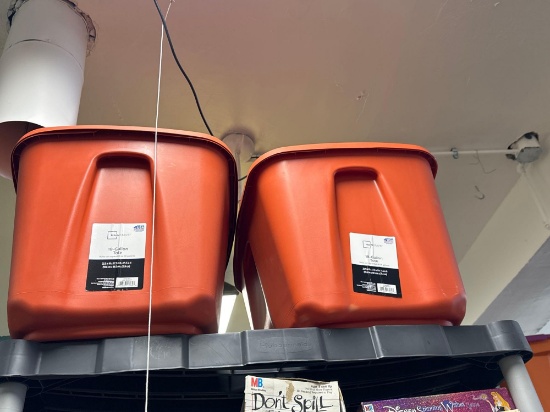 2- 18 gallon totes with lids