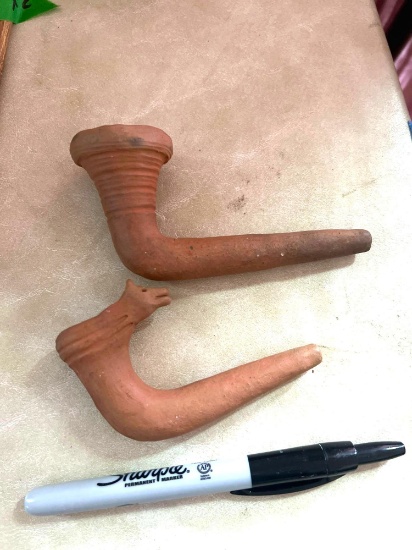 2- Indian clay pipes