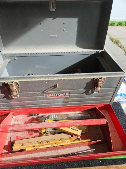 Craftsman 20 inch tool box with contents.