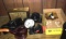 Clocks/Avon bottle/ashtrays