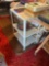 Metal work cart on wheels
