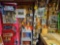 Contents of items on wall and hanging on doors.