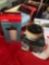 Pump pot, meat grinder, and small crock pot in kitchen