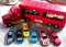 Coca Cola semi and 6 hot wheels in kitchen