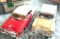 2- 1955 Chevrolet Diecast cars in kitchen 1/18 scale