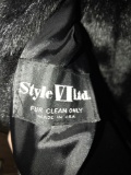 Black fur coat /front closet