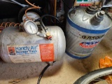 Air tank and gas can.
