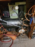 Air compressor with accessories.