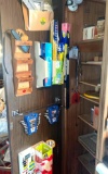 Contents of Kitchen Closet: tools, foil, batteries, and more