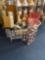 Lot of baskets, electrical cords, wine rack, and more