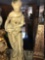 Lady lamp 38 in high with gold colored shaded