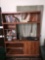 Entertainment cabinet with contents CDs/VHS movies/books