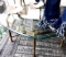 Hexagon tempered glass top table ?table only