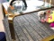 Gold framed glass top table 38 in x 38 in ?-Table only