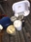 5- bathroom waste cans/toilet cleaner/laundry basket new