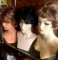 3- wigs with plastic heads