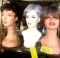 3- wigs with plastic heads