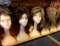 4- wigs with styrofoam heads