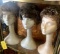 3- wigs with styrofoam heads