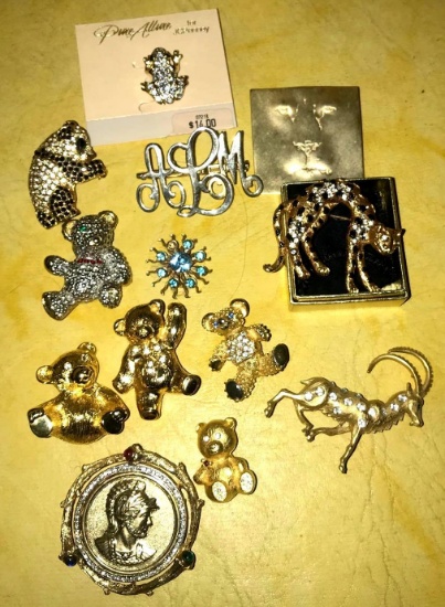 13- brooches