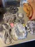 7- gray color wig hair pieces