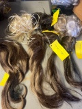 8- wig hair ponytails and clips