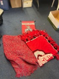 Ohio State blankets and flag