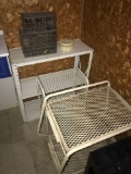 3- metal racks/ 2- parts containers