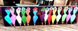 Long Canvas painting signed