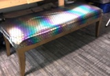 Rainbow covered bench 49 in x 20 in 18 in high