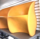2-Mr. Dream yellow heavy plastic chairs all weather